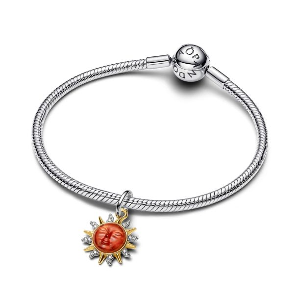 Pandora Swirling Sun Two-Tone Dangle Charm