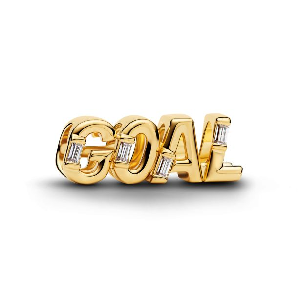 Pandora Goal Script Gold-Plated Charm