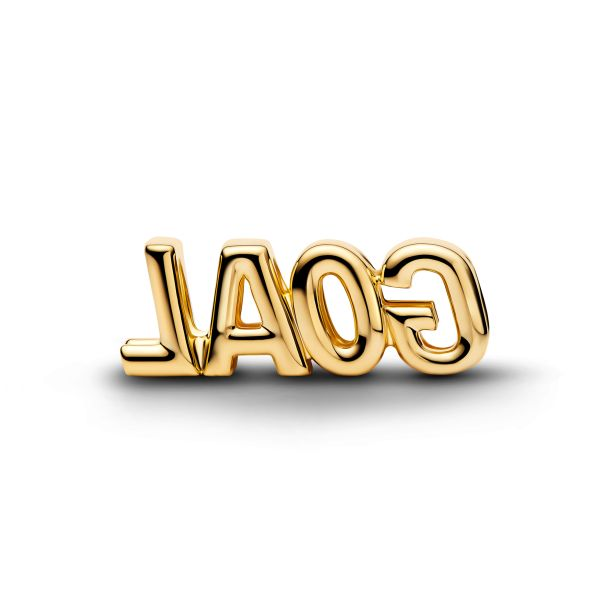 Pandora Goal Script Gold-Plated Charm