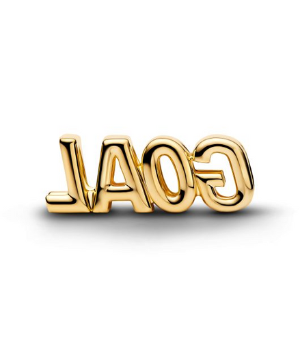 Pandora Goal Script Gold-Plated Charm