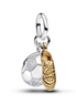 Pandora Soccer Shoe Two-Tone Double Dangle Charm