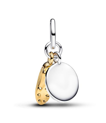 Pandora Soccer Shoe Two-Tone Double Dangle Charm