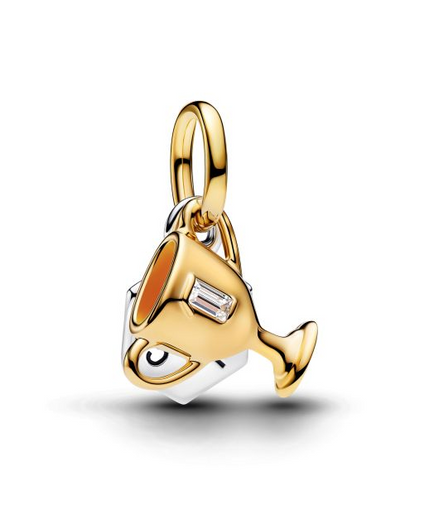 Pandora Engravable Trophy Two-Tone Double Dangle Charm