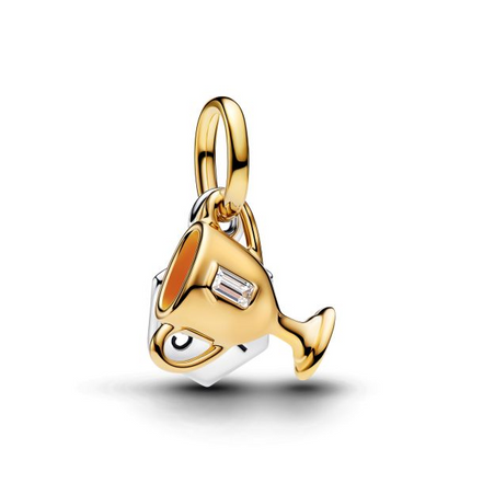 Pandora Engravable Trophy Two-Tone Double Dangle Charm