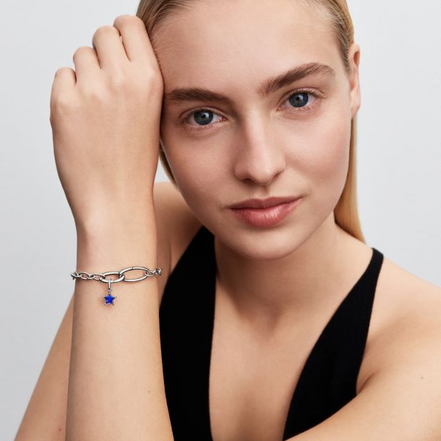 Pandora ME/Moments Silver Blue Star Mini Dangle Charm