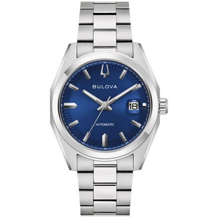 Bulova Men's Surveyor Automatic Blue Dial Stainless Steel Watch