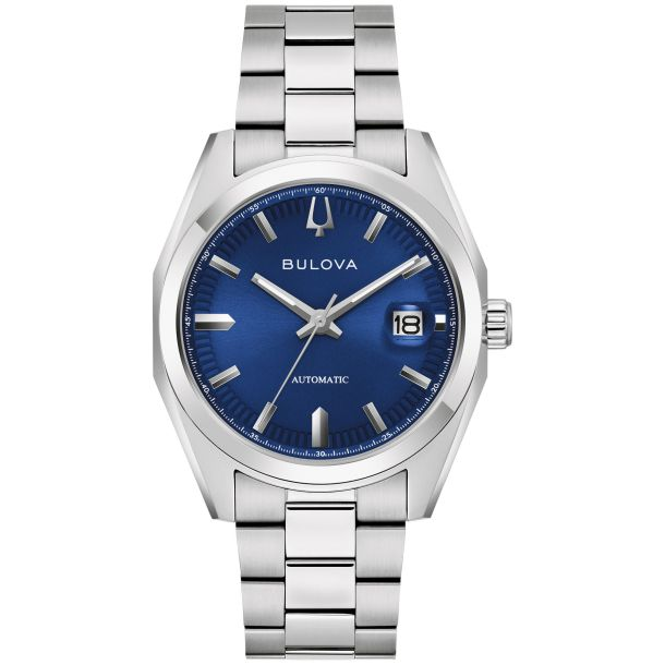 Bulova Men's Surveyor Automatic Blue Dial Stainless Steel Watch