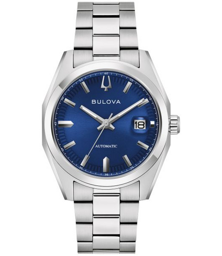 Bulova Men's Surveyor Automatic Blue Dial Stainless Steel Watch