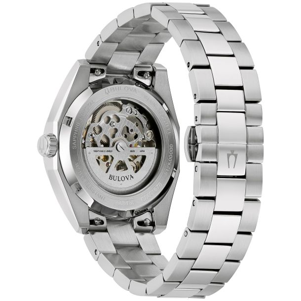 Bulova Men's Surveyor Automatic Blue Dial Stainless Steel Watch