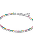 Pandora Timeless Silver Rainbow Tennis Bracelet Size 18