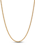 Pandora Moments 14K Gold-Plated Rope Chain Necklace Size 70cm
