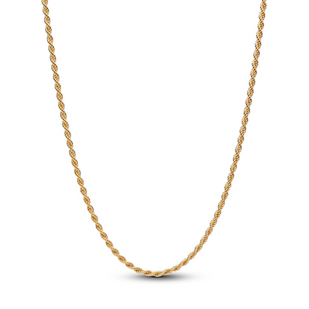 Pandora Moments 14K Gold-Plated Rope Chain Necklace Size 70cm