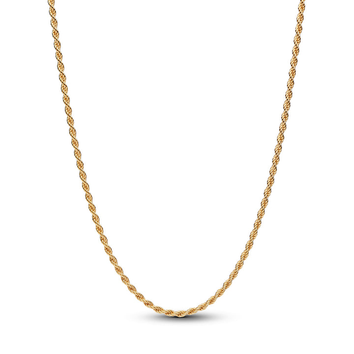 Pandora Moments 14K Gold-Plated Rope Chain Necklace Size 70cm