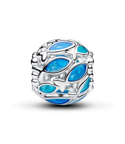 Pandora Moments Silver Openwork Swimming Fish Charm