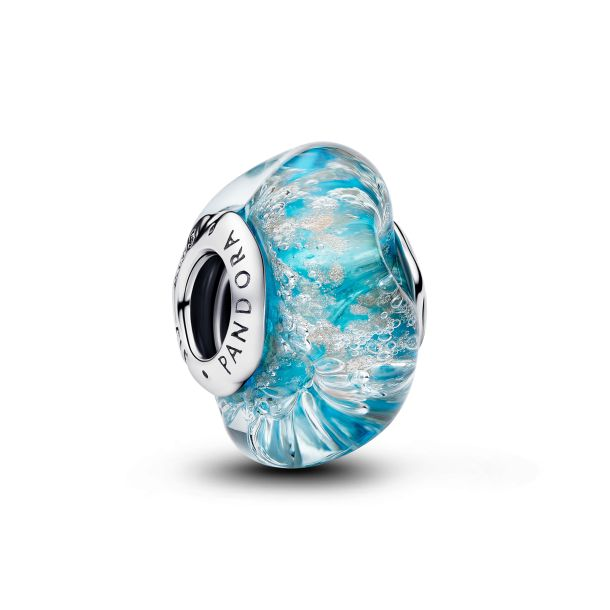 Pandora Turquoise Murano Glass & Glitter Charm
