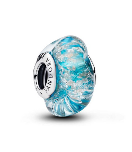 Pandora Turquoise Murano Glass & Glitter Charm