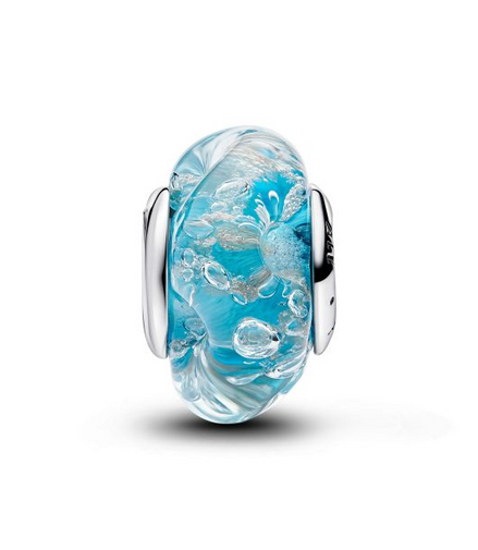 Pandora Turquoise Murano Glass & Glitter Charm