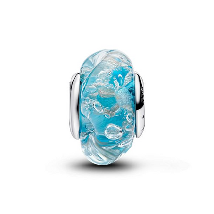 Pandora Turquoise Murano Glass & Glitter Charm