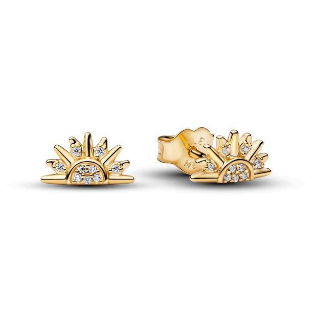 Pandora Celestial Sparkling Sun Gold-Plated Stud Earrings