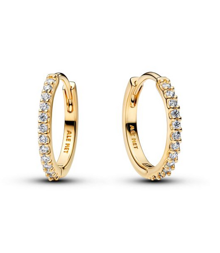 Pandora Sparkling Mini Gold-Plated Hoop Earrings