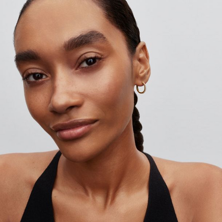 Pandora Sparkling Mini Gold-Plated Hoop Earrings