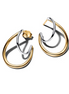 Pandora Essence Organically Shaped Two-Tone Double Hoop Earrings