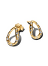 Pandora Essence Organically Shaped Stone-Set Oval Gold-Plated Stud Earrings