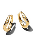 Pandora Essence Organically Shaped Stone-Set Gold-Plated Hoop Earrings