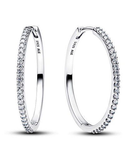 Pandora Sparkling Hoop Earrings