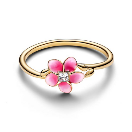 Pandora - Disney Moana Flower Gold-Plated Ring Size 6