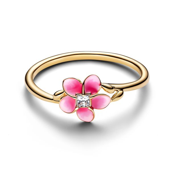 Pandora - Disney Moana Flower Gold-Plated Ring Size 6