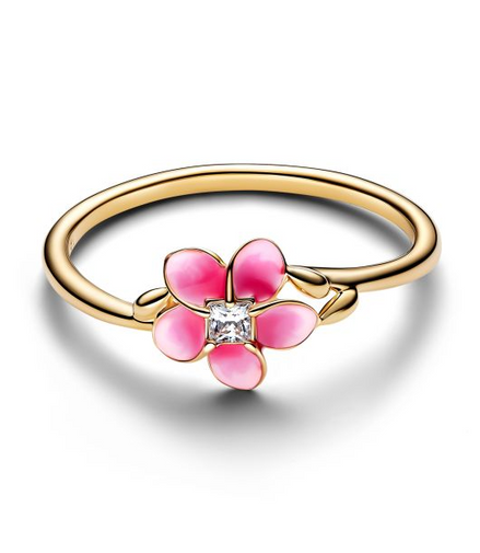 Pandora - Disney Moana Flower Gold-Plated Ring Size 6