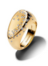Pandora Essence Stone-Set Oval Domed Gold-Plated Signet Ring Size 7