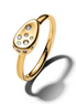 Pandora Essence Medium Stone-Set Oval Gold-Plated Signet Ring Size 7