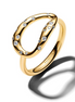 Pandora Essence Organically Shaped Stone-Set Gold-Plated Statement Ring Size 7