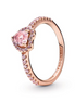 Pandora Timeless Sparkling Elevated Heart Ring Size 5