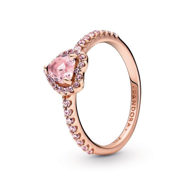 Pandora Timeless Sparkling Elevated Heart Ring Size 5