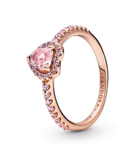 Pandora Timeless Sparkling Elevated Heart Ring Size 5