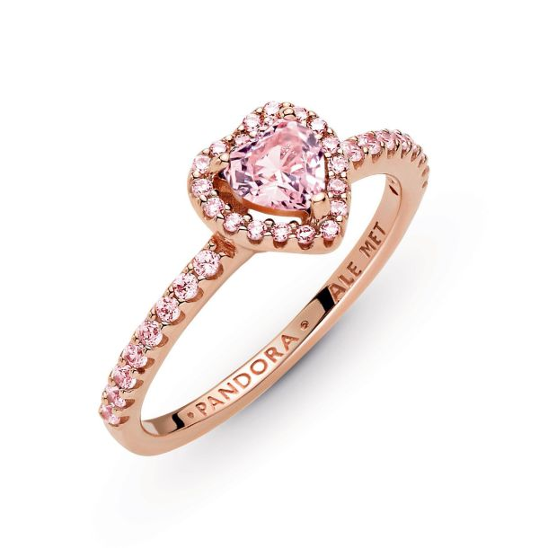 Pandora Timeless Sparkling Elevated Heart Ring Size 5