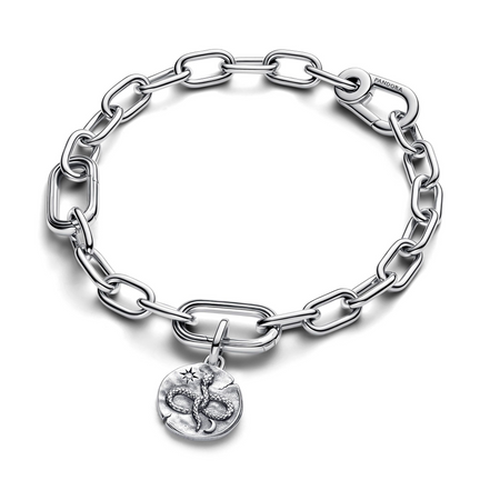Pandora ME/Moments Silver Infinity Snake Medallion Charm