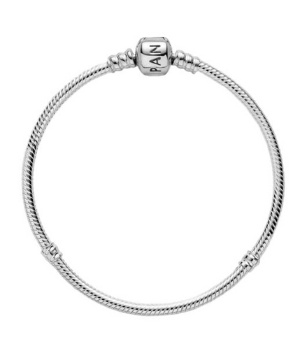 Pandora Moments Barrel Clasp Snake Chain Bracelet Size 19