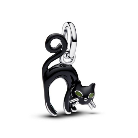 Pandora Black Cat Dangle Charm