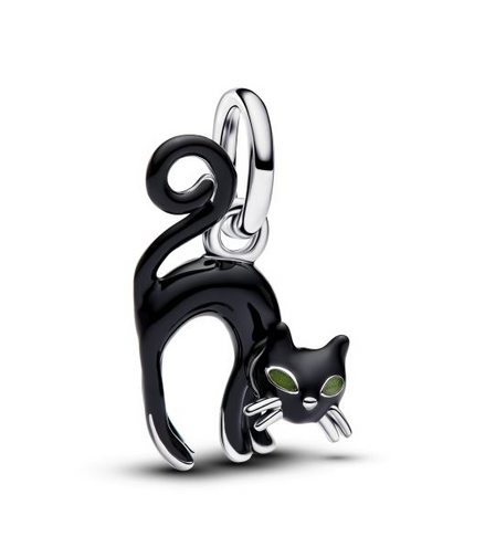 Pandora Black Cat Dangle Charm