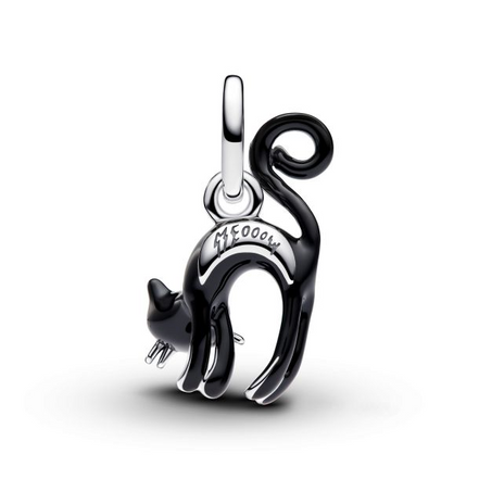 Pandora Black Cat Dangle Charm