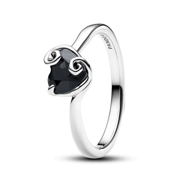 Pandora Disney The Nightmare Before Christmas Jack Black Heart Ring Size 6