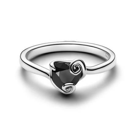 Pandora Disney The Nightmare Before Christmas Jack Black Heart Ring Size 6