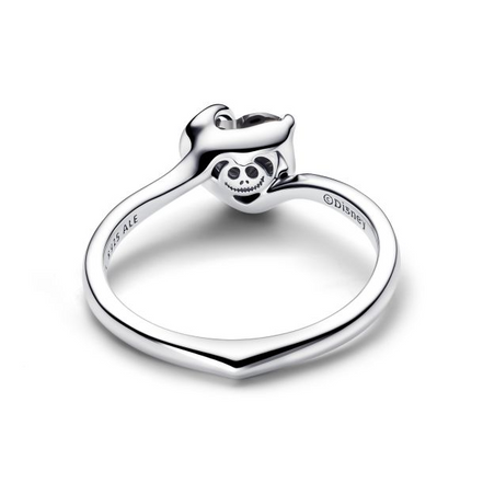 Pandora Disney The Nightmare Before Christmas Jack Black Heart Ring Size 6