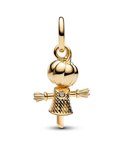 Pandora Pumpkin Scarecrow Gold-Plated Dangle Charm