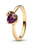 Pandora Disney The Nightmare Before Christmas Sally Purple Heart Gold-Plated Ring Size 6