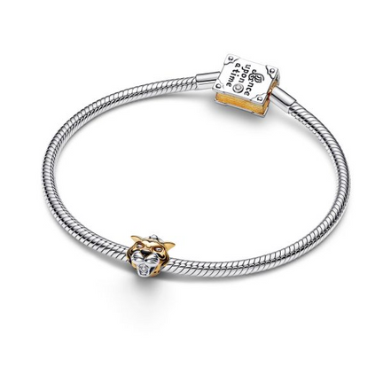 Pandora Disney Princess Jasmine Rajah Lab-Grown Diamond Two-Tone Charm